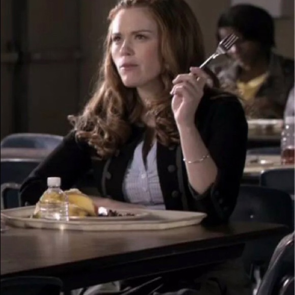 H&M Short Military Style Blazer Size 8 Black - Picture 4 of 7